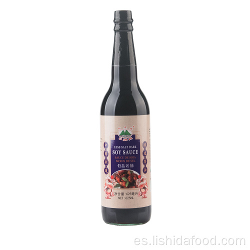 Salsa de soja oscura menos sal de 625 ml